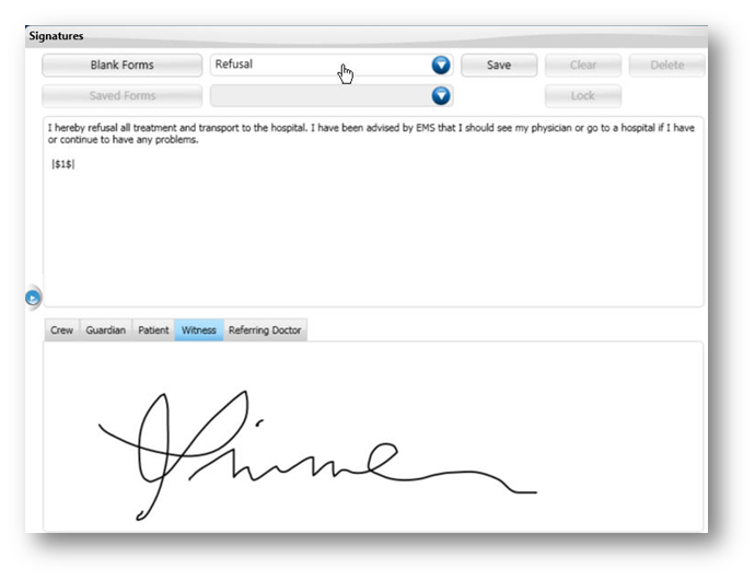 Custom signature page